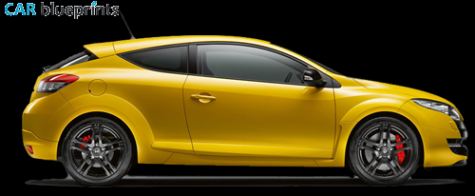 2009 Renault Megane Sport 250 Hatchback blueprint