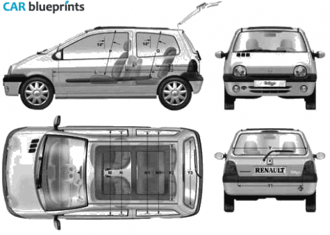 1995 Renault Twingo Hatchback blueprint