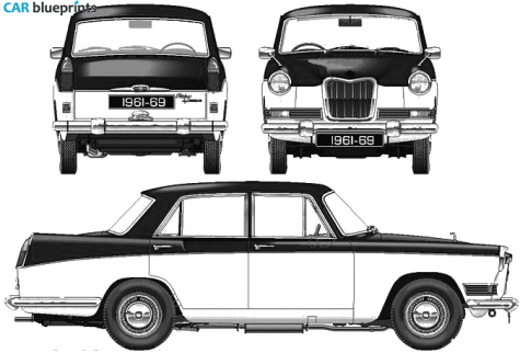 1961 Riley 4 Seven Two Sedan blueprint