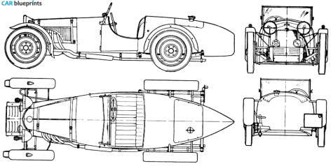 1929 Riley Brooklands OW blueprint