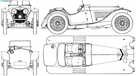 1935 Riley Imp OW blueprint