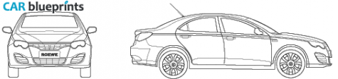 2009 Roewe 550 Sedan blueprint