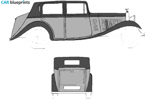 1934 Rolls-Royce 20-25 HP Sedan blueprint