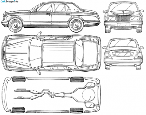 2003 Rolls-Royce Silver Seraph Sedan blueprint