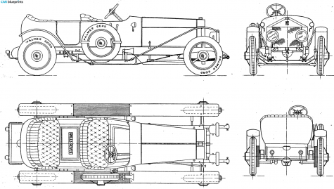 1913 Rolls-Royce 40/50 Silver Ghost Cabriolet blueprint