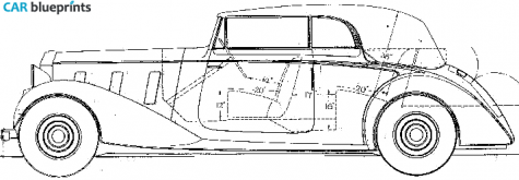 1939 Rolls-Royce Convertible Cabriolet blueprint