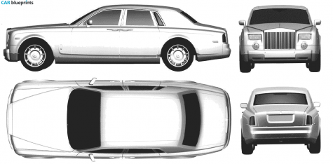 2003 Rolls-Royce Phantom Sedan blueprint