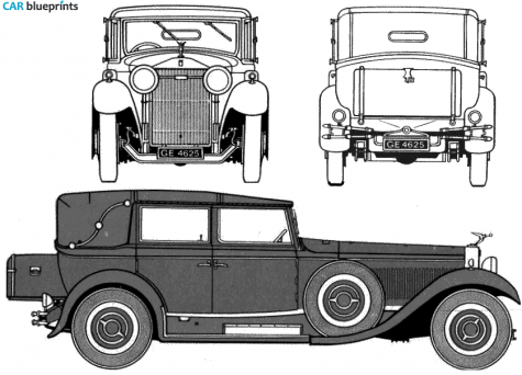 1929 Rolls-Royce Phantom II Phaeton blueprint