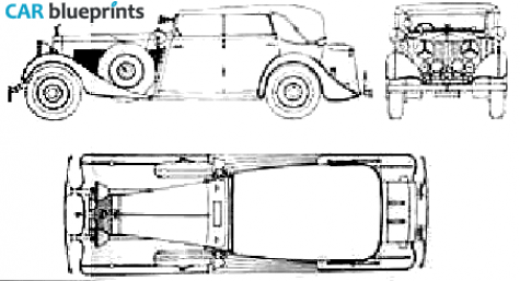 1929 Rolls-Royce Phantom II Cabriolet blueprint