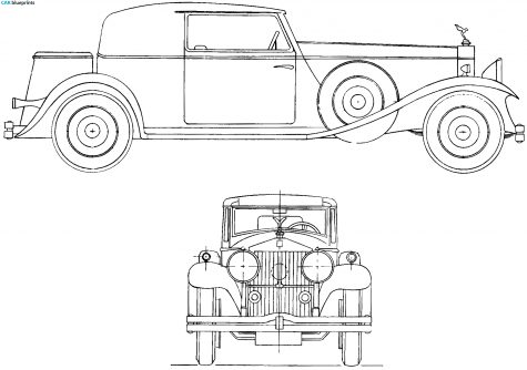 1930 Rolls-Royce Phantom II Coupe blueprint