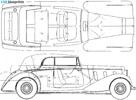 1936 Rolls-Royce Phantom III Cabriolet blueprint