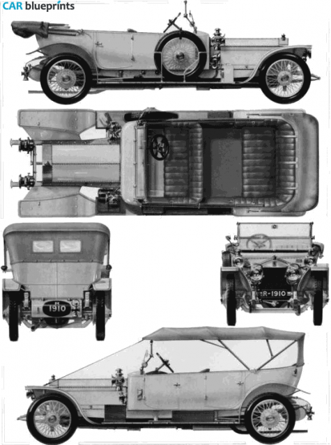 1910 Rolls-Royce Silver Ghost Cabriolet blueprint