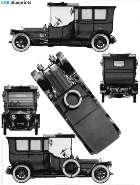 1911 Rolls-Royce Silver Ghost Limousine blueprint
