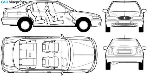 1998 Rover 416 Sedan blueprint