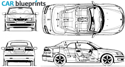 2003 Saab 9-3 Cabriolet blueprint