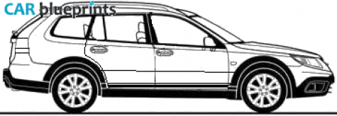 2010 Saab 9-3X Wagon blueprint