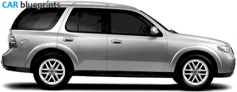 2005 Saab 9-7X SUV blueprint