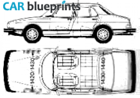 1984 Saab 900 4-door Sedan blueprint