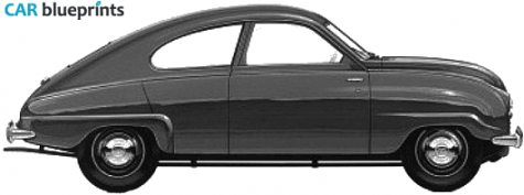 1955 Saab 92 Sedan blueprint