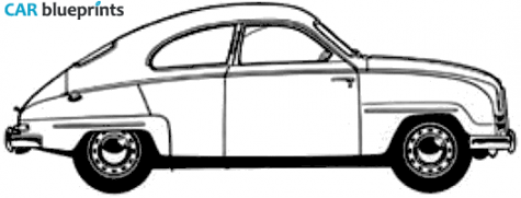 1960 Saab 93 Sedan blueprint