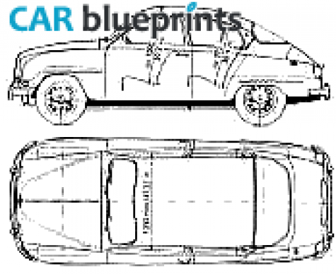 1961 Saab 96 Sedan blueprint