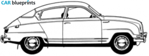 1960 Saab 96 Sedan blueprint