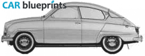 1961 Saab 96 Sedan blueprint