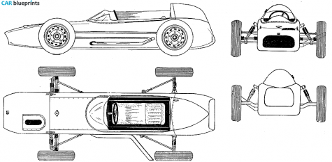 1955 Saab Formula Junior OW blueprint