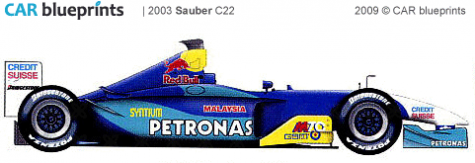 2003 Sauber C22 F1 OW blueprint