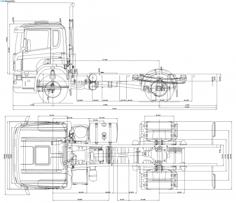 Scania CB 4x2 Truck blueprint