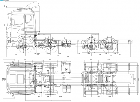 Scania LB 8x2 S6 Truck blueprint