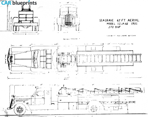 1951 Seagrave Ladder Truck blueprint