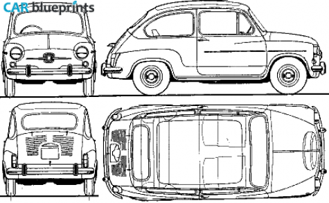 1973 Seat 600L Especial Hatchback blueprint