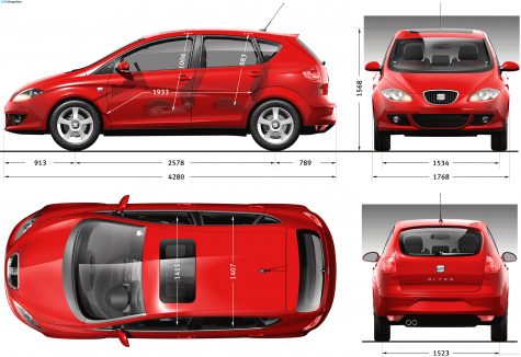 2004 Seat Altea Hatchback blueprint