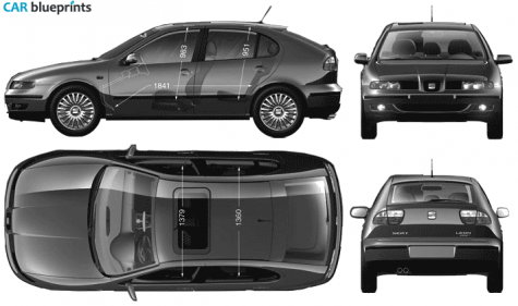 1997 Seat Leon Sedan blueprint