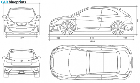 2008 Seat Bocanegra Coupe blueprint
