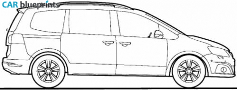 2011 Seat Alhambra Minivan blueprint