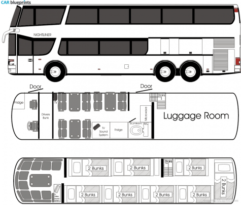 Setra 228DT Bus blueprint