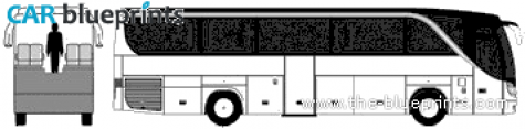 Setra S415HD Bus blueprint