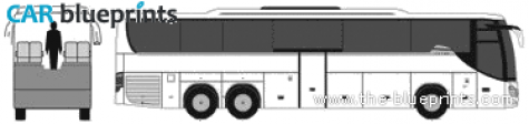 Setra S416GT-HD Bus blueprint