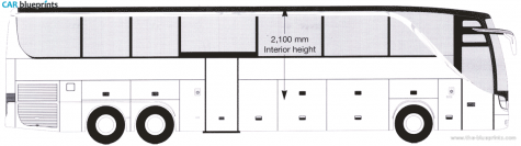 Setra S417HDH Bus blueprint