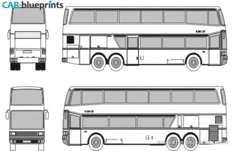 Setra Touring Double Bus blueprint