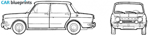 1970 Simca 1000 Special Sedan blueprint