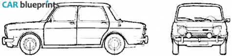 1968 Simca 1000 SR Sedan blueprint