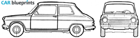 1973 Simca 1100 LS 3-door Hatchback blueprint