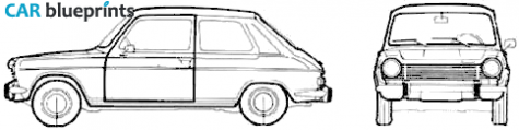 1976 Simca 1100 LX 3-door Hatchback blueprint