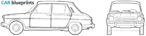 1973 Simca 1100 5-door Hatchback blueprint