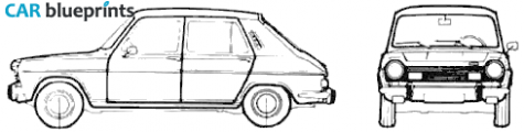 1976 Simca 1100 TI 5-door Hatchback blueprint