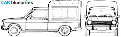 1976 Simca 1100 VF Fourgonnette Minivan blueprint