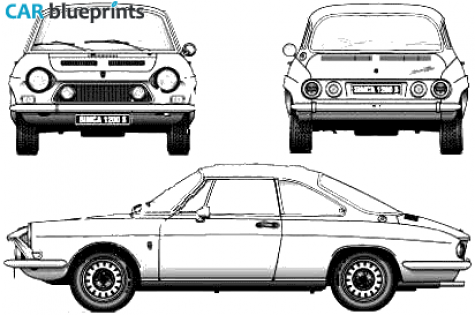 1967 Simca 1200 S Coupe blueprint